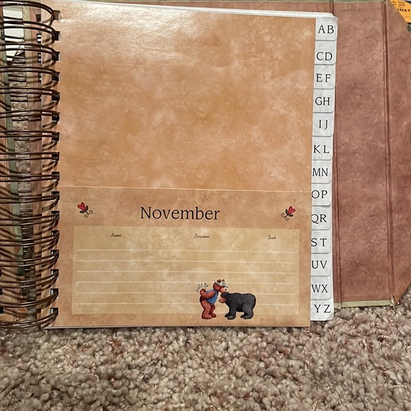 Monthly Greeting Card Organizer Spiral Bound Paperboard with 23 cards - Picture 4 of 5